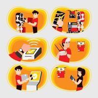 UNTACT icon Concept vector