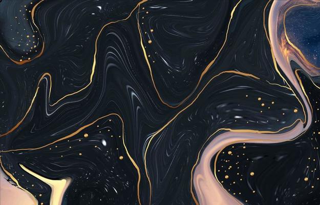 Dark Current and Gold Strings Inkscape Background