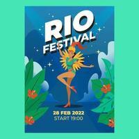 cartel del festival de río vector