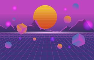 Retro Futuristic Background vector