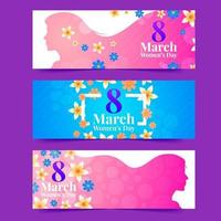 Women Silhouette with Flower Ornament vector