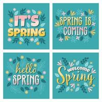 Spring Card Set vector