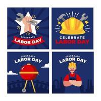 Hard Workers Unite on Labors Day vector