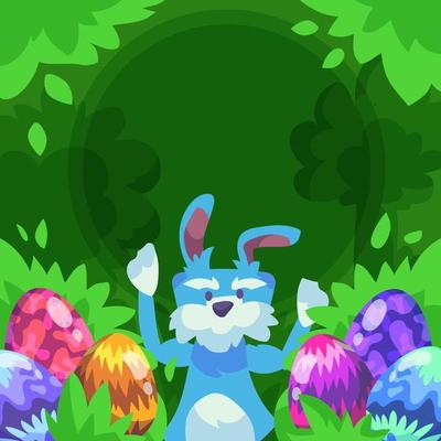 Easter Egg Bunny Background