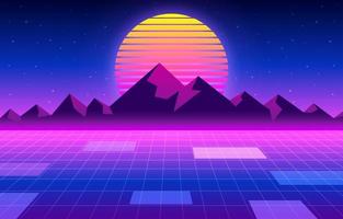 Retro Futurism Background vector