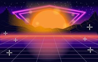 Gaming of Retro Neon vector