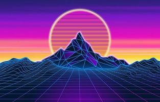 Abstract Retro Futuristic Background