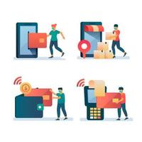 UNTACT Character and Technology Activity Collection vector