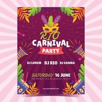 Rio Carnival Party Poster Design vector