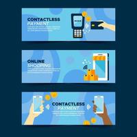 UNTACT Banner Cashless Technology Collection vector