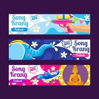 Set of Song krang Banner for Marketing Purpose vector