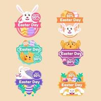 Easter Day Set of Marketing Labels vector