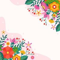 Spring Flowers Background vector