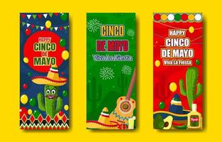 Cinco De Mayo Banner Set vector