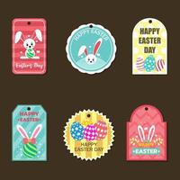 Easter Label with Colorful Badge vector