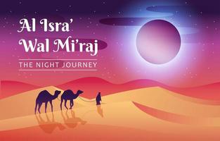 Isra Mi'raj Background vector