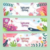 Spring Welcome Banner vector