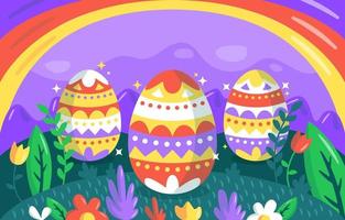 Easter Eggs Background vector