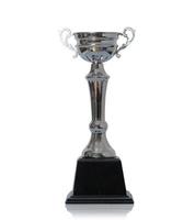 Trophy isolated on white background photo