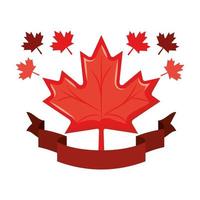 Maple leaf of canada design vector