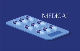 píldoras médicas drogas icono vector illustration