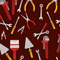 set of tools construction pattern vector
