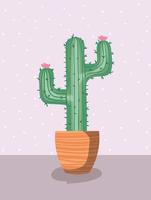 planta de la casa de cactus en maceta vector