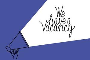 megaphone with vacancy message vector