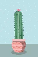 planta de la casa de cactus en maceta vector