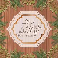 Save the date card template vector