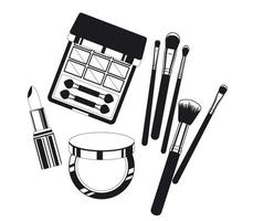 conjunto de productos de maquillaje vector