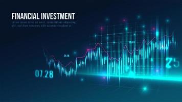 Stock market or forex trading graph in graphic concept vector