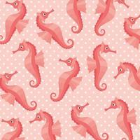 Seahorse pattern background vector