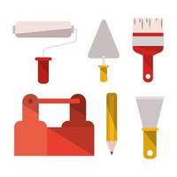 construction tools set items vector