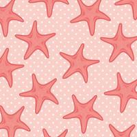 Starfish pattern background vector