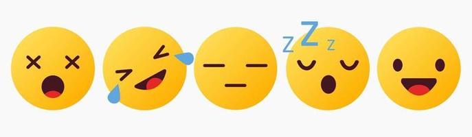 Emoticon Reaction, Lol, Joy, Sleep, No Talk  - Vector