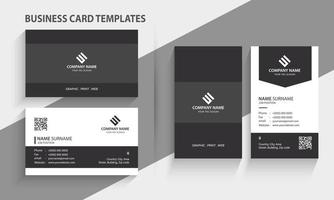 Modern Business Card template. Portrait and landscape orientation. Horizontal and vertical layout. Stationery Design, Print Template, Vector illustration.
