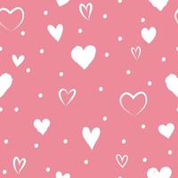 Love Valentine's day seamless background. Love heart tiling backdrop. Romantic seamless pattern with hearts. vector