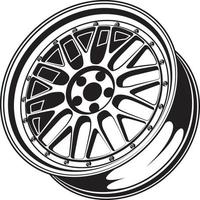 car wheel illustration for conceptual design vector