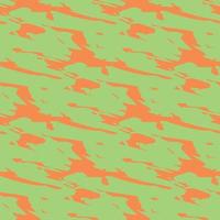 Vector seamless texture background pattern. Hand drawn, green, orange colors.