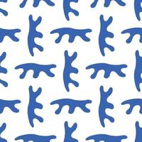 Vector seamless texture background pattern. Hand drawn, blue, white colors.