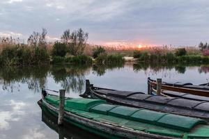 Fishing boats in the harbor photo