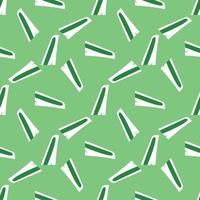 Vector seamless texture background pattern. Hand drawn, green, white colors.