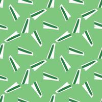 Vector seamless texture background pattern. Hand drawn, green, white colors.