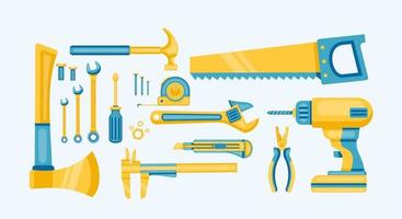 Vector illustration of building tools repair collection