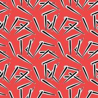 Vector seamless texture background pattern. Hand drawn, red, black, white colors.