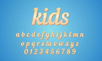 Vector of Stylized Font Alphabet