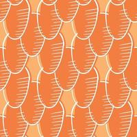 Vector seamless texture background pattern. Hand drawn, orange, white colors.