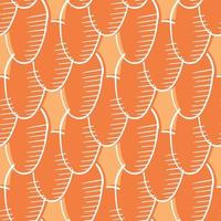 Vector seamless texture background pattern. Hand drawn, orange, white colors.