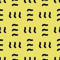 Vector seamless texture background pattern. Hand drawn, yellow, black colors.